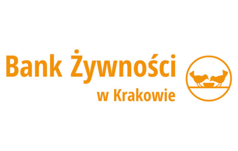 Grafika przedstawia logo Banku Żywności w Krakowie.